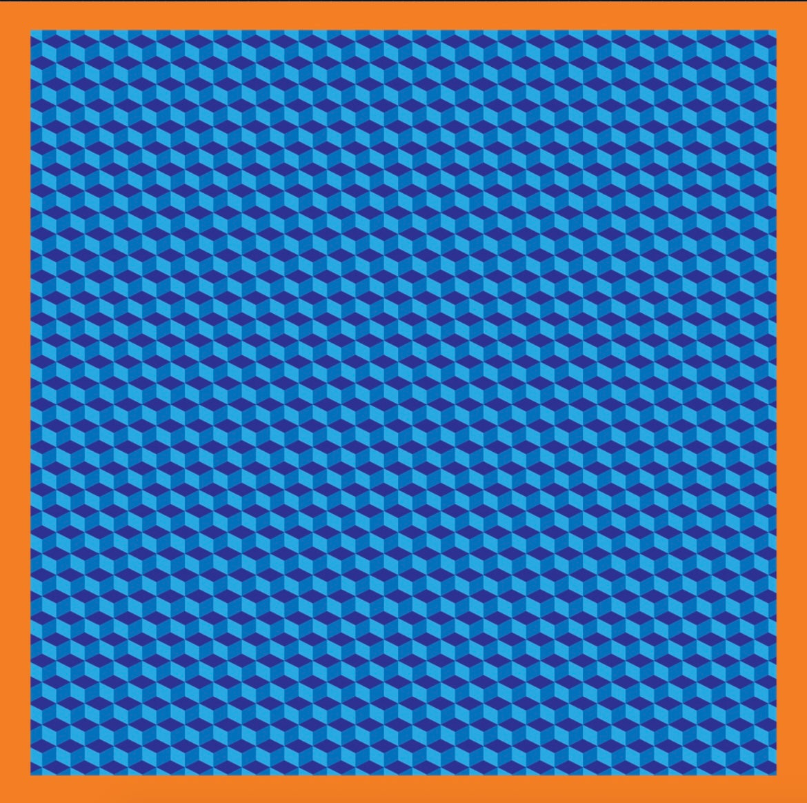 Large blue Alici silk square