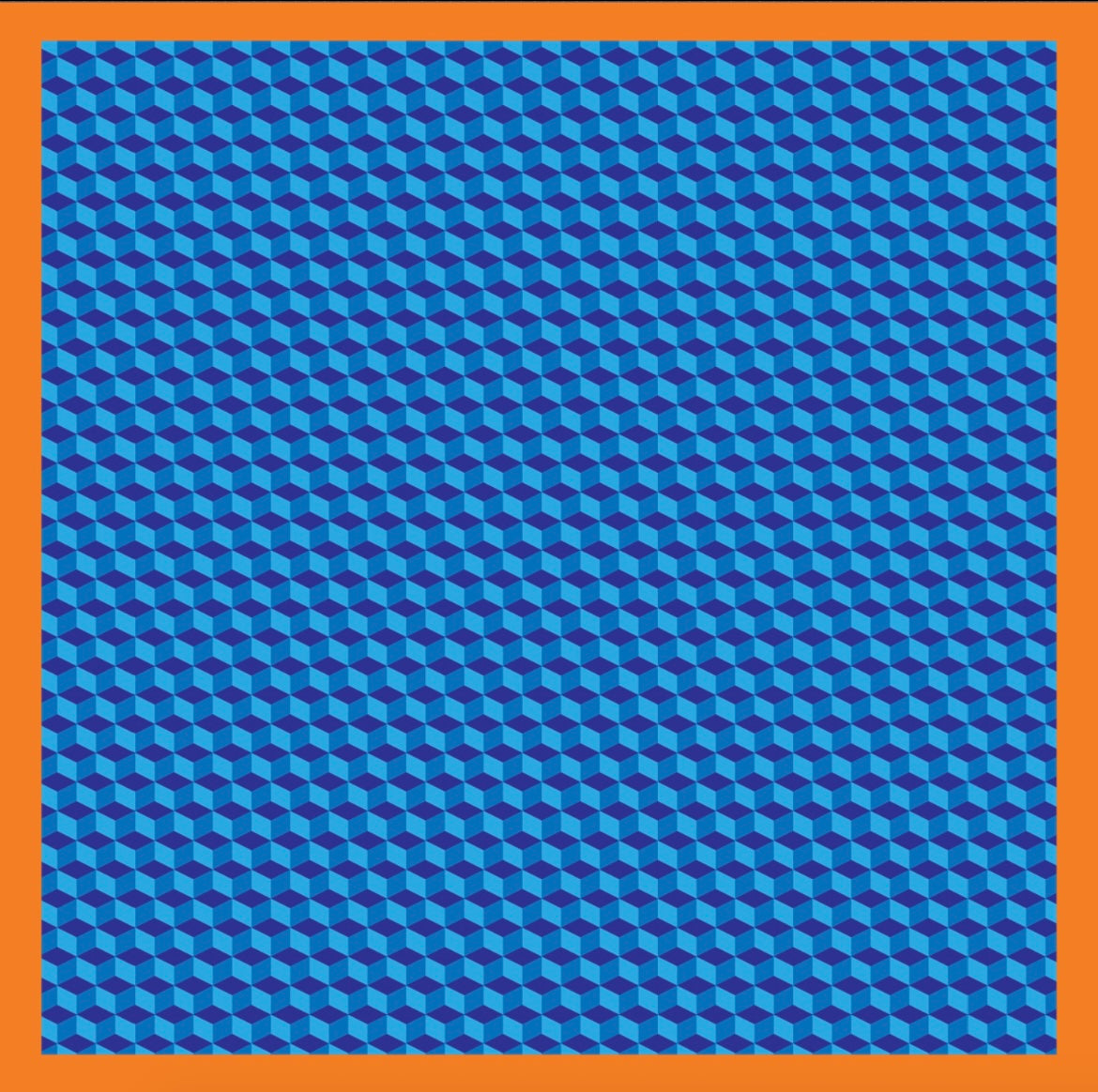 Large blue Alici silk square