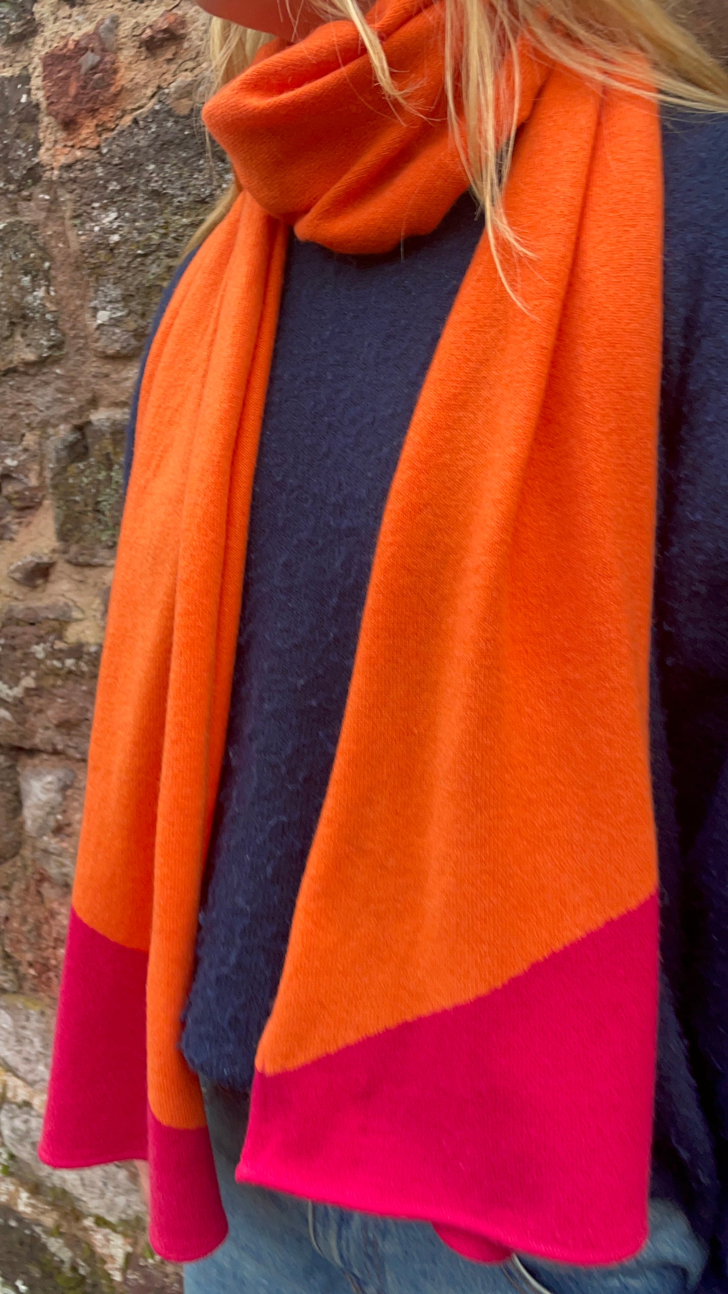 Rosa cashmere and merino wool scarf